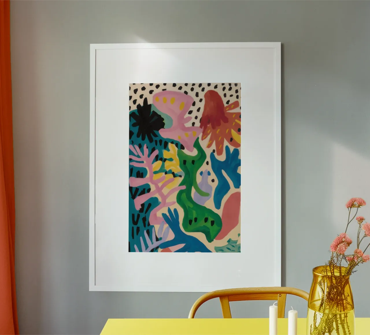 Astrazione giocosa di petali poster da Orchid Patina