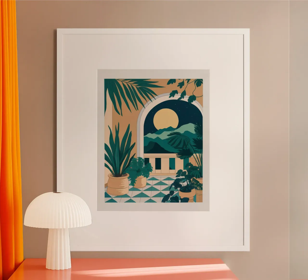 Finestra ad arco Vista poster da Moon Revolver
