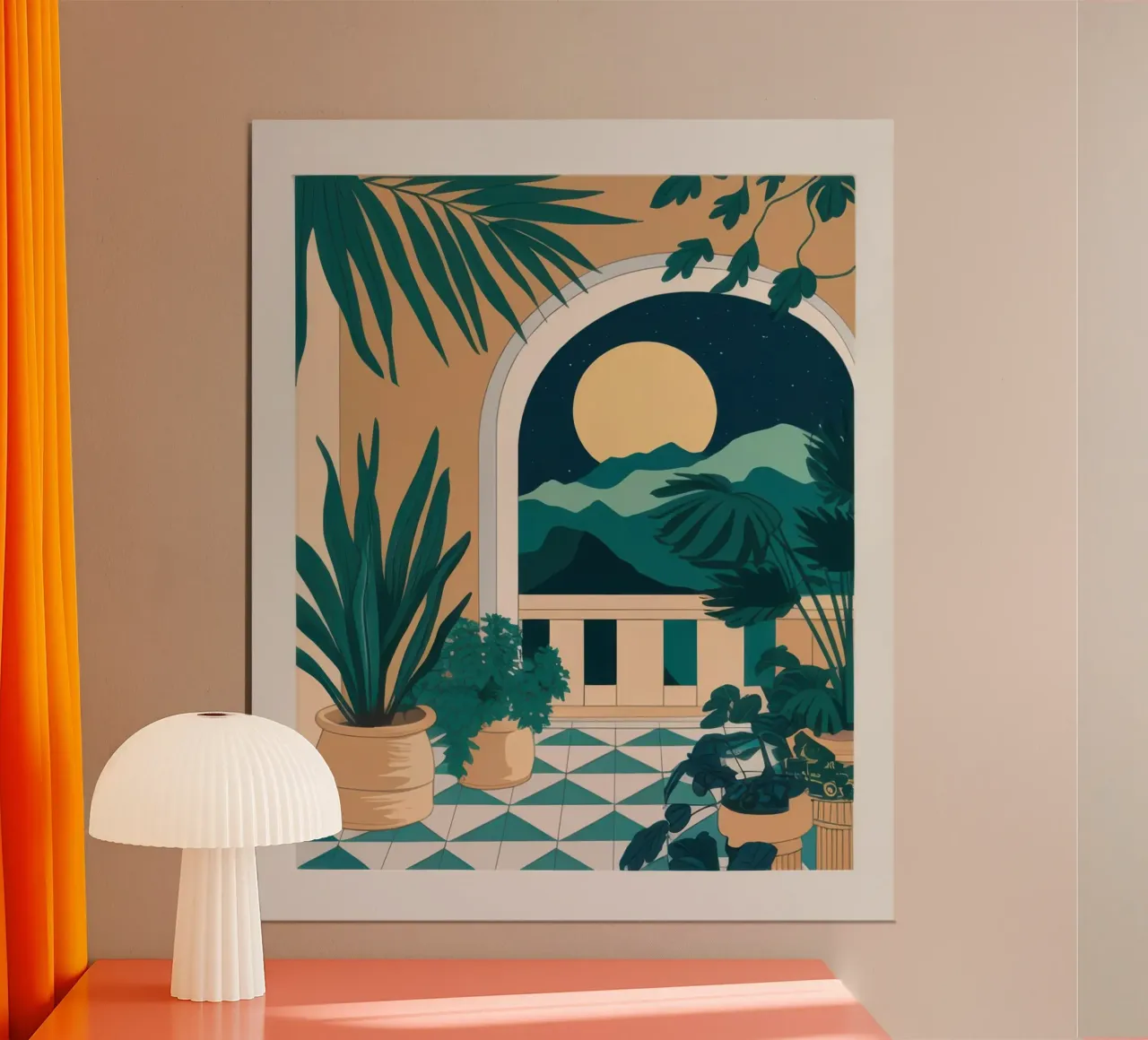 Finestra ad arco Vista poster da Moon Revolver