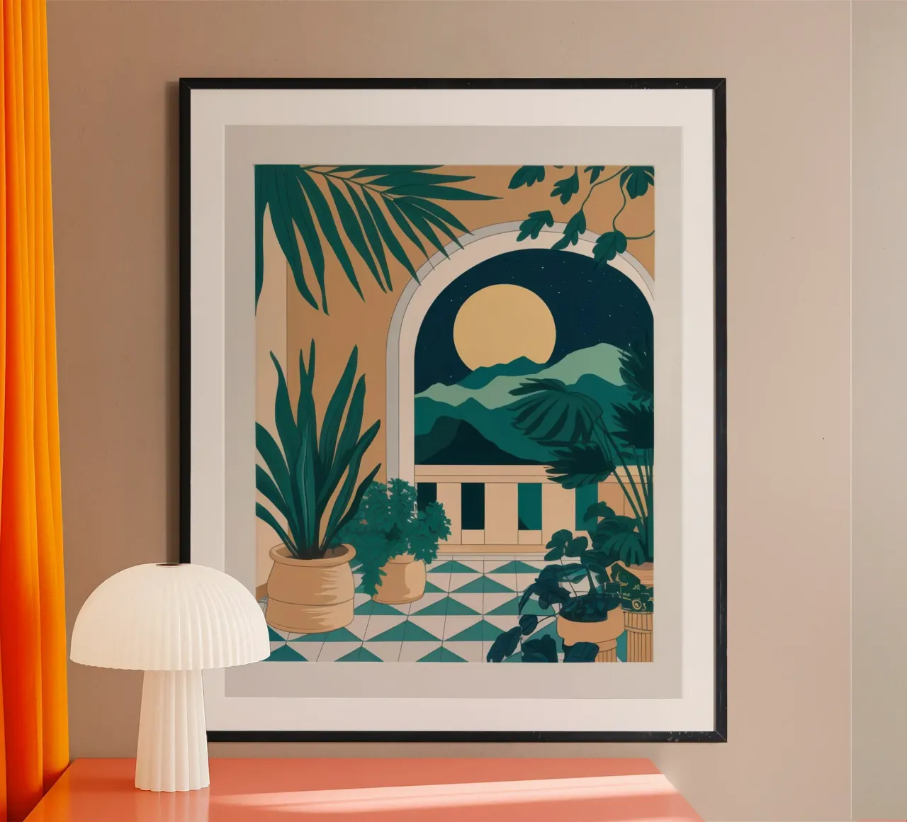 Finestra ad arco Vista poster da Moon Revolver