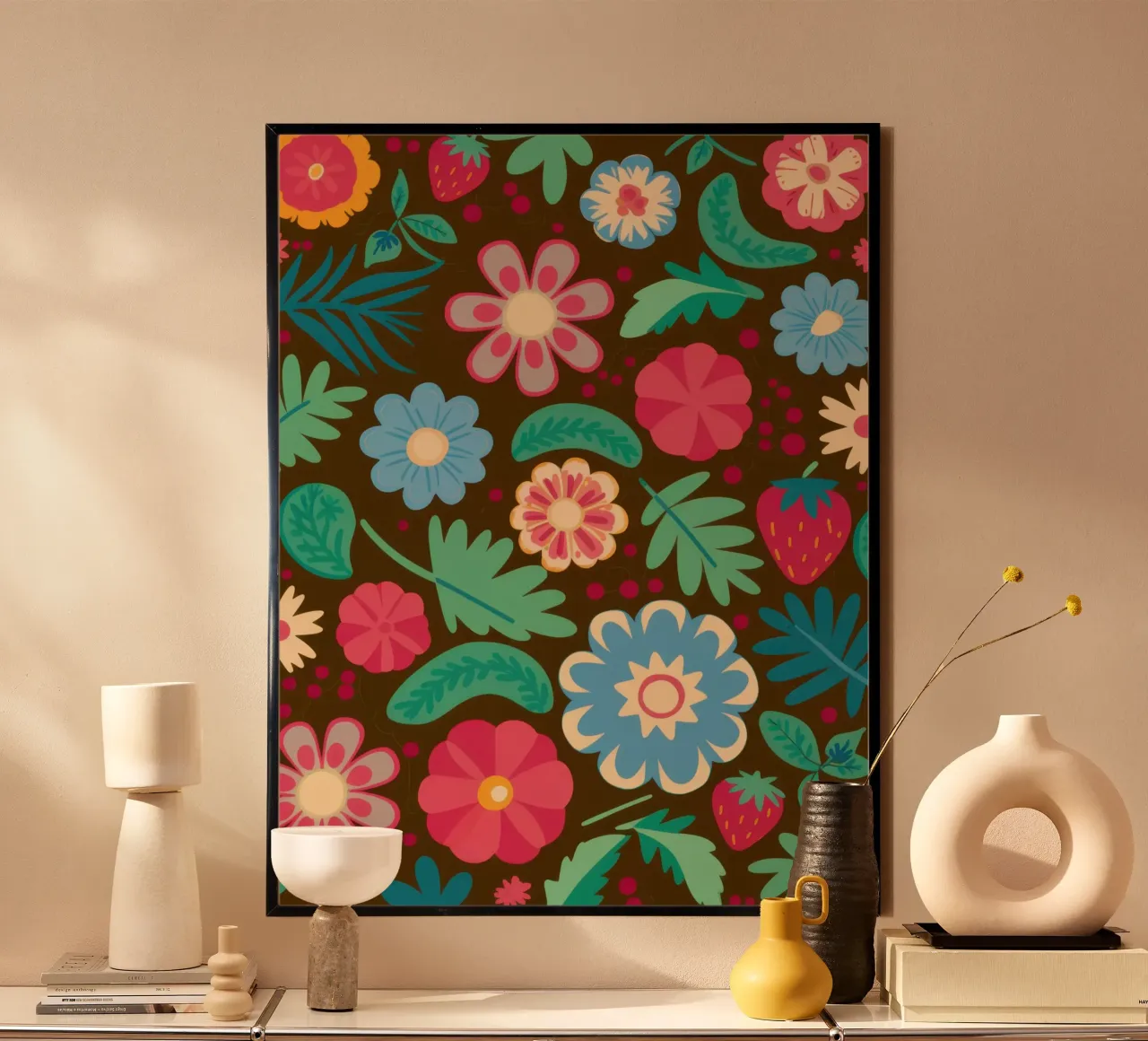 Retro Groovy Garden poster de Echo Saber