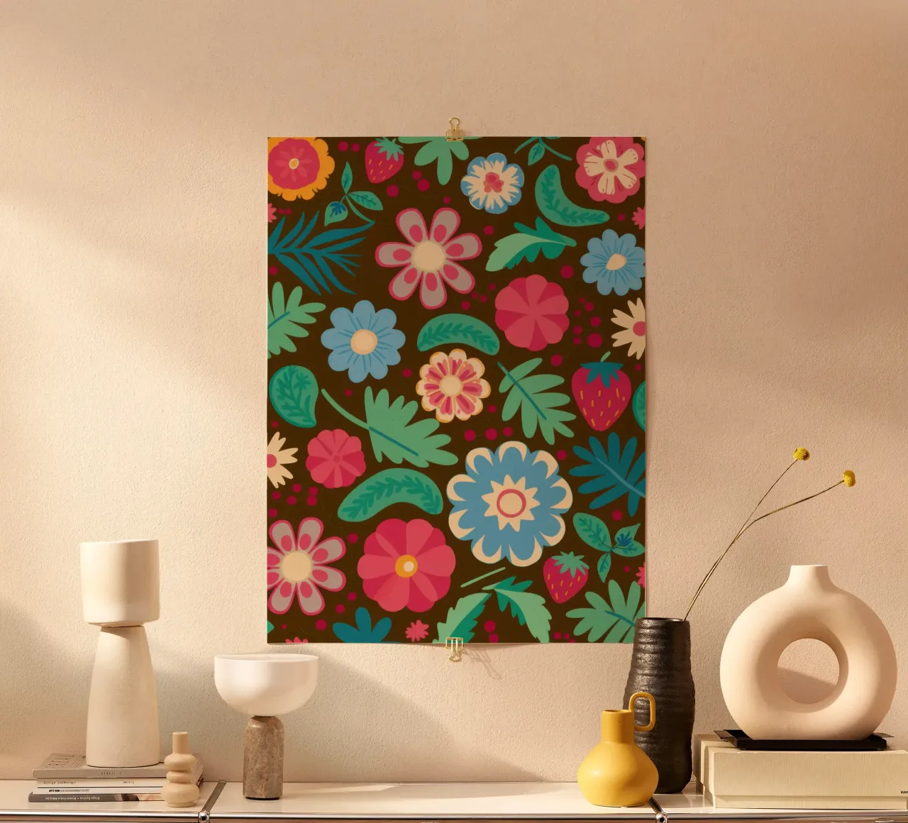 Retro Groovy Garden poster de Echo Saber