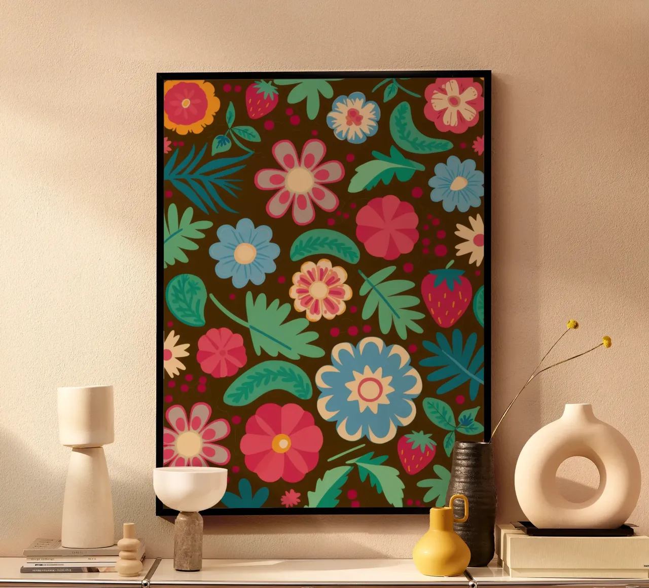 Retro Groovy Garden poster de Echo Saber