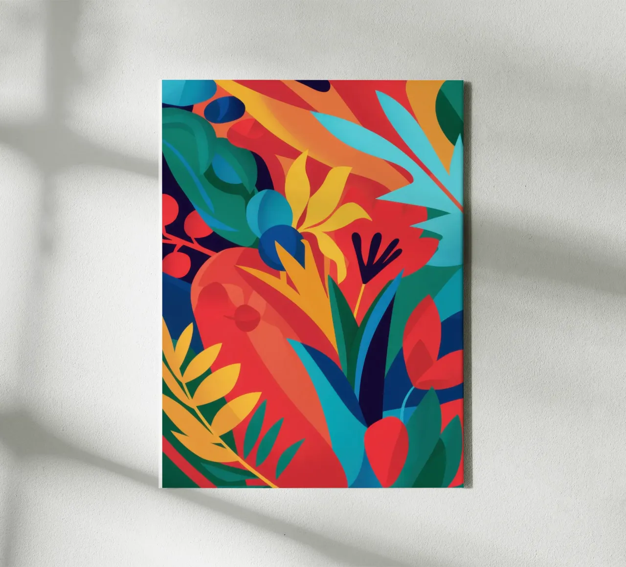 Incandescent Jungle Fever canvas with Floater frame by Orchid Patina