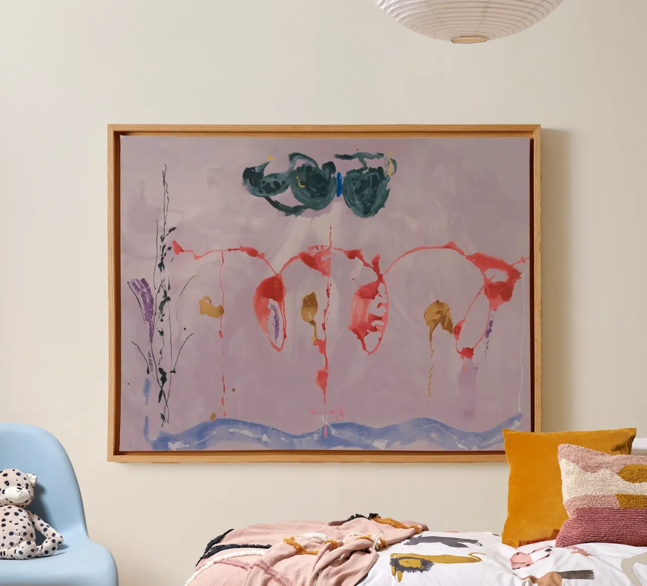 Helen Frankenthaler Aerie tela con Cornice a cassetta da The Dillart