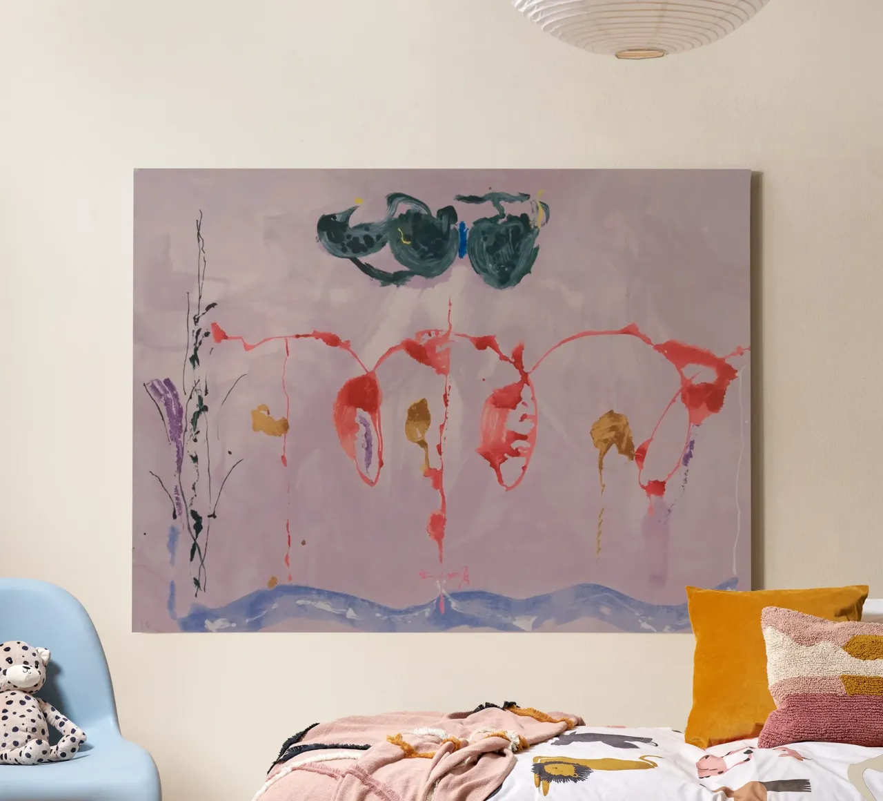 Helen Frankenthaler Aerie tela con Cornice a cassetta da The Dillart