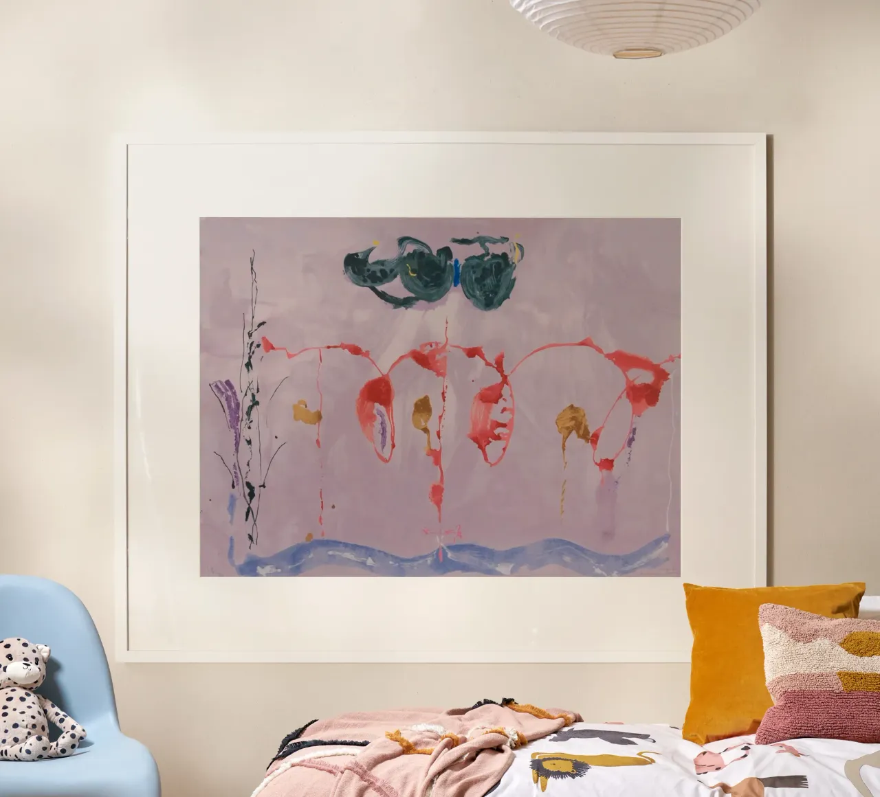 Helen Frankenthaler Aerie poster con telaio in alluminio da The Dillart