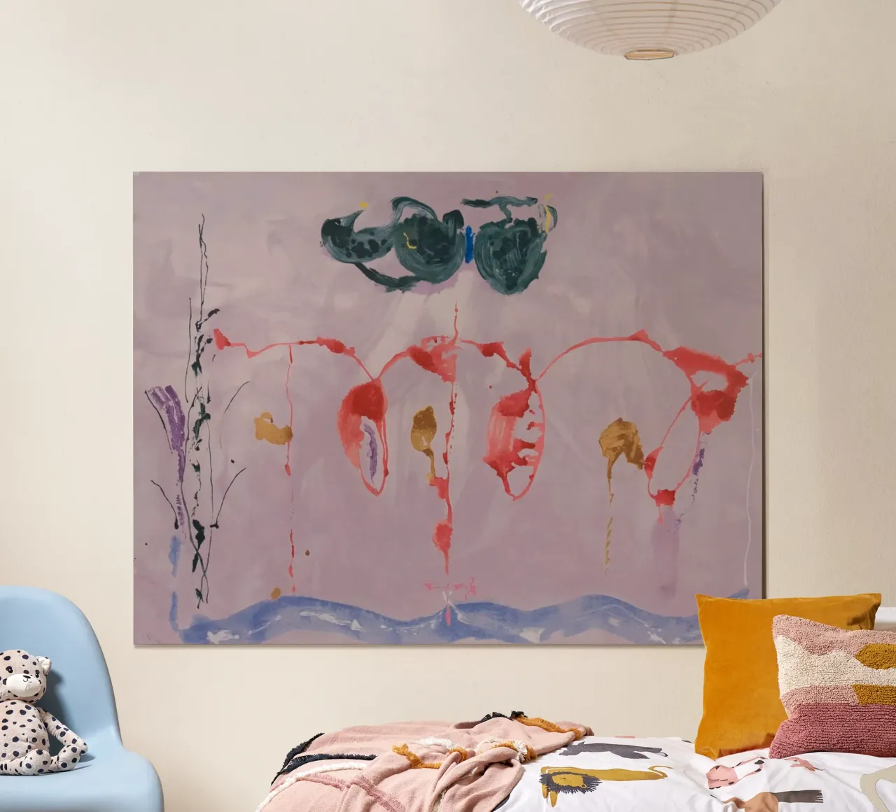 Helen Frankenthaler Aerie poster con telaio in alluminio da The Dillart