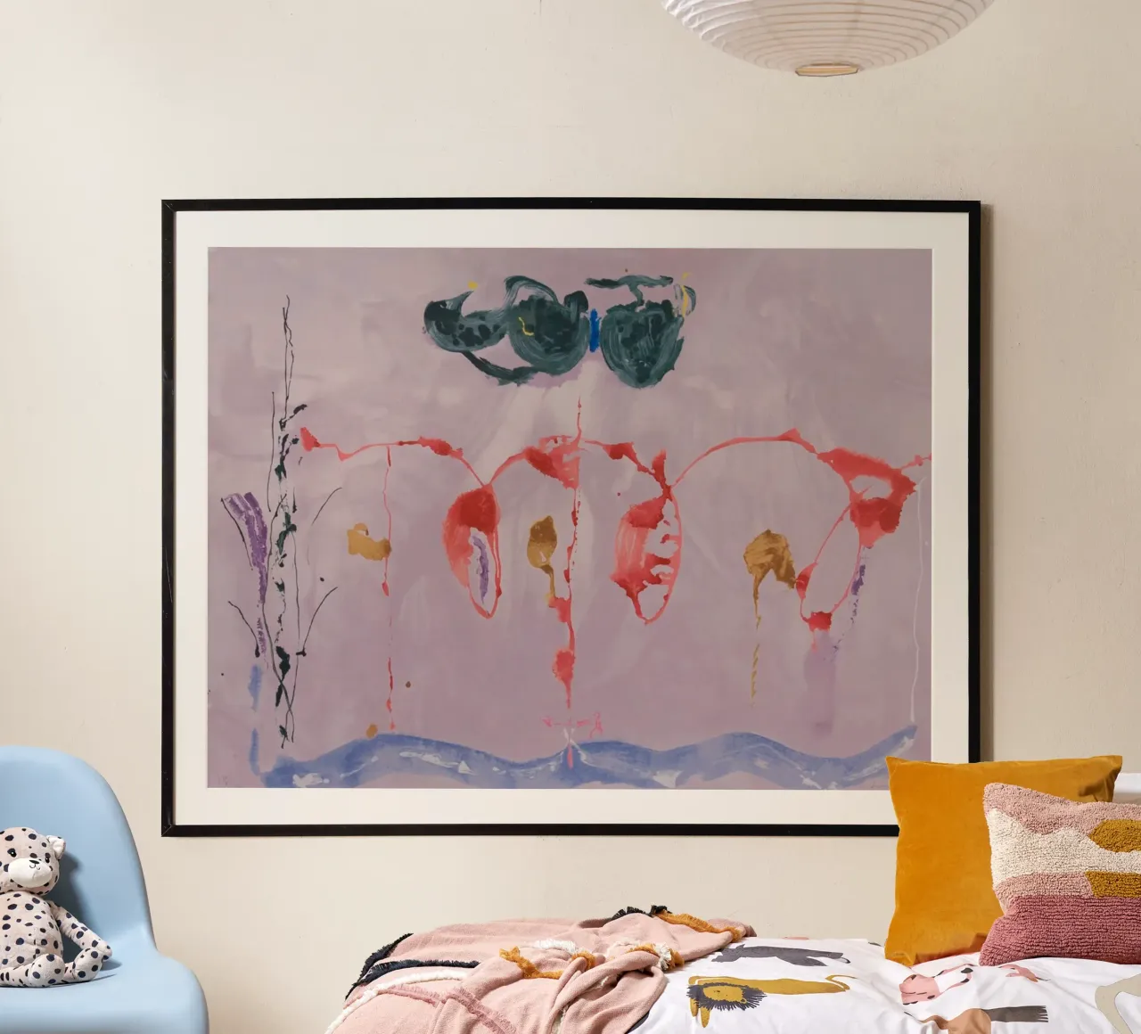 Helen Frankenthaler Aerie poster con telaio in alluminio da The Dillart