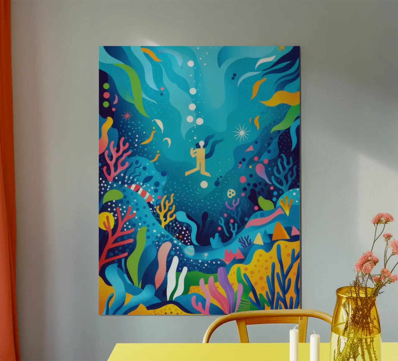 Giardino magico abissale poster con telaio in alluminio da Echo Saber