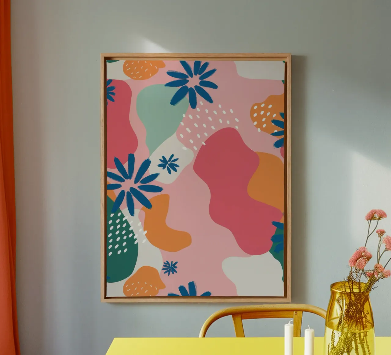 Pastelvorm Serenity canvas met Baklijst van Sure Paint