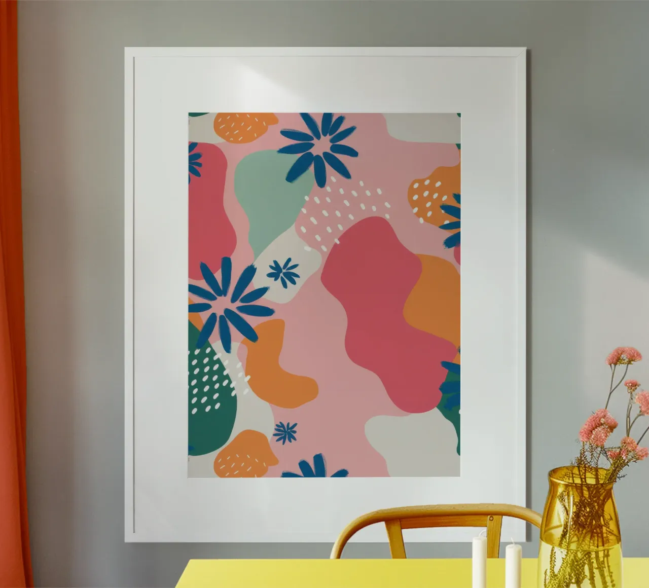 Forma pastello Serenity poster con telaio in alluminio da Sure Paint