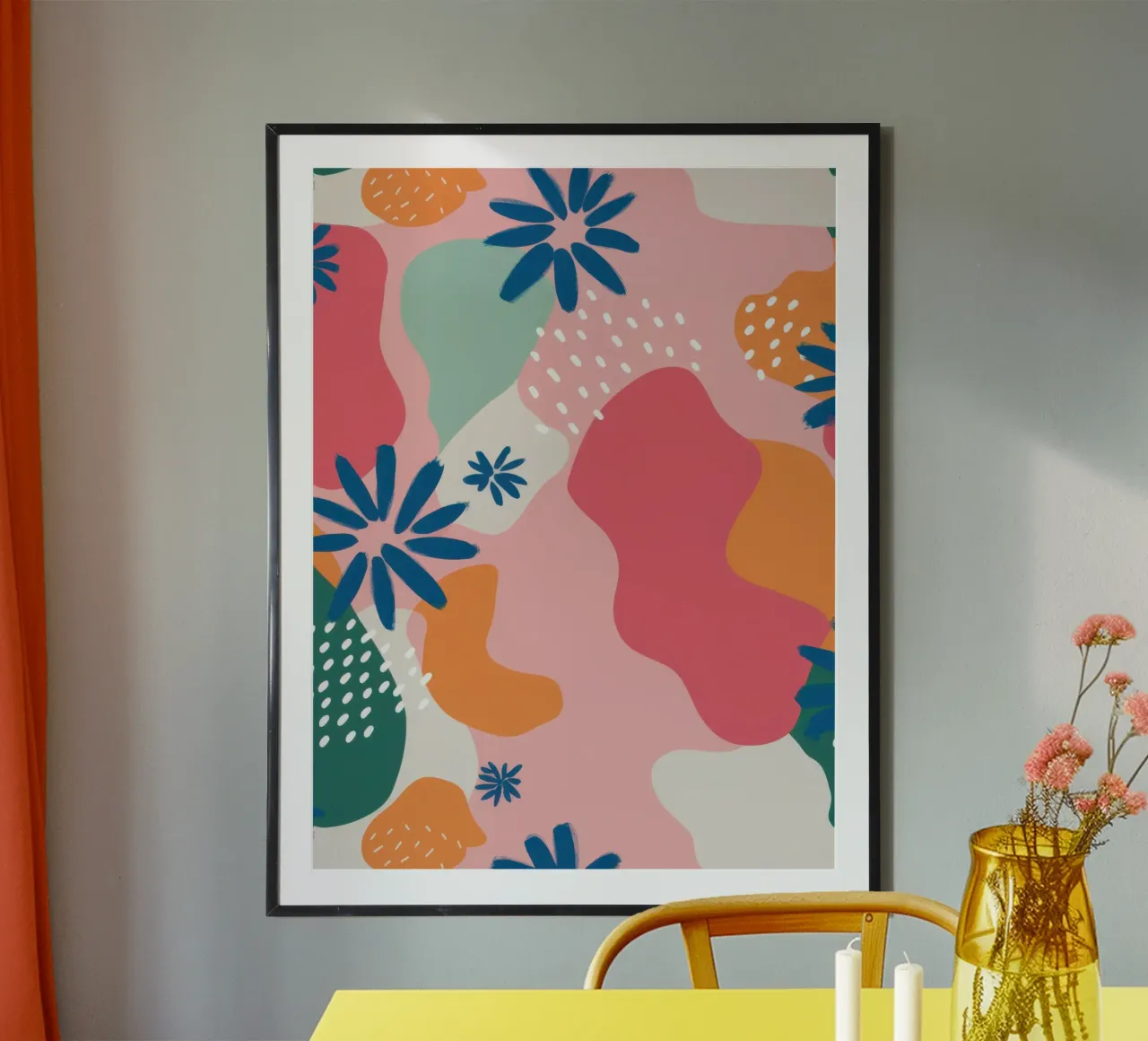 Forma pastello Serenity poster con telaio in alluminio da Sure Paint