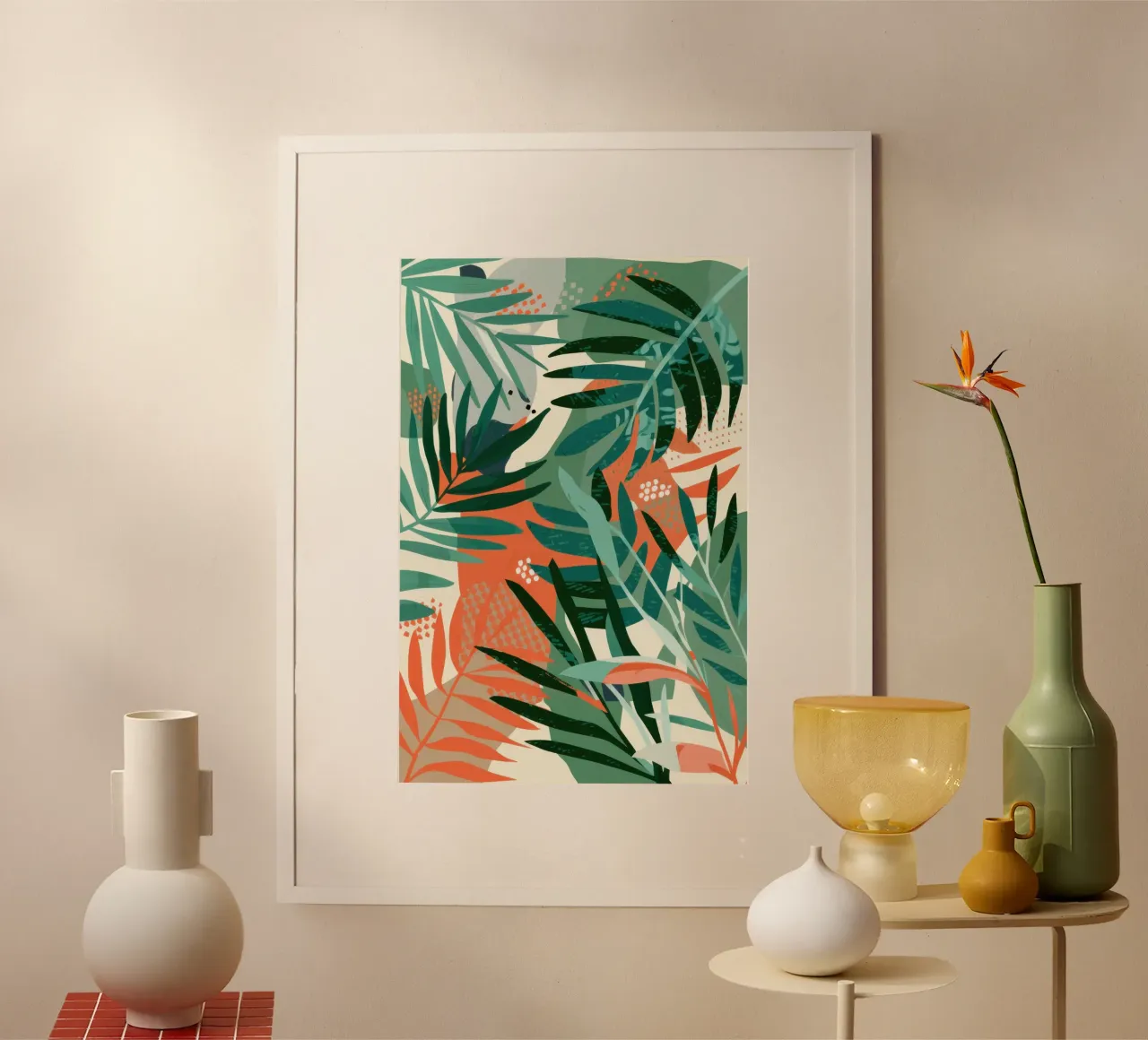 Sussurro di Palma di Mezzanotte poster con telaio in alluminio da Orchid Patina