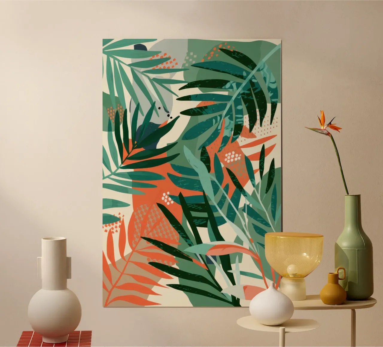 Sussurro di Palma di Mezzanotte poster con telaio in alluminio da Orchid Patina