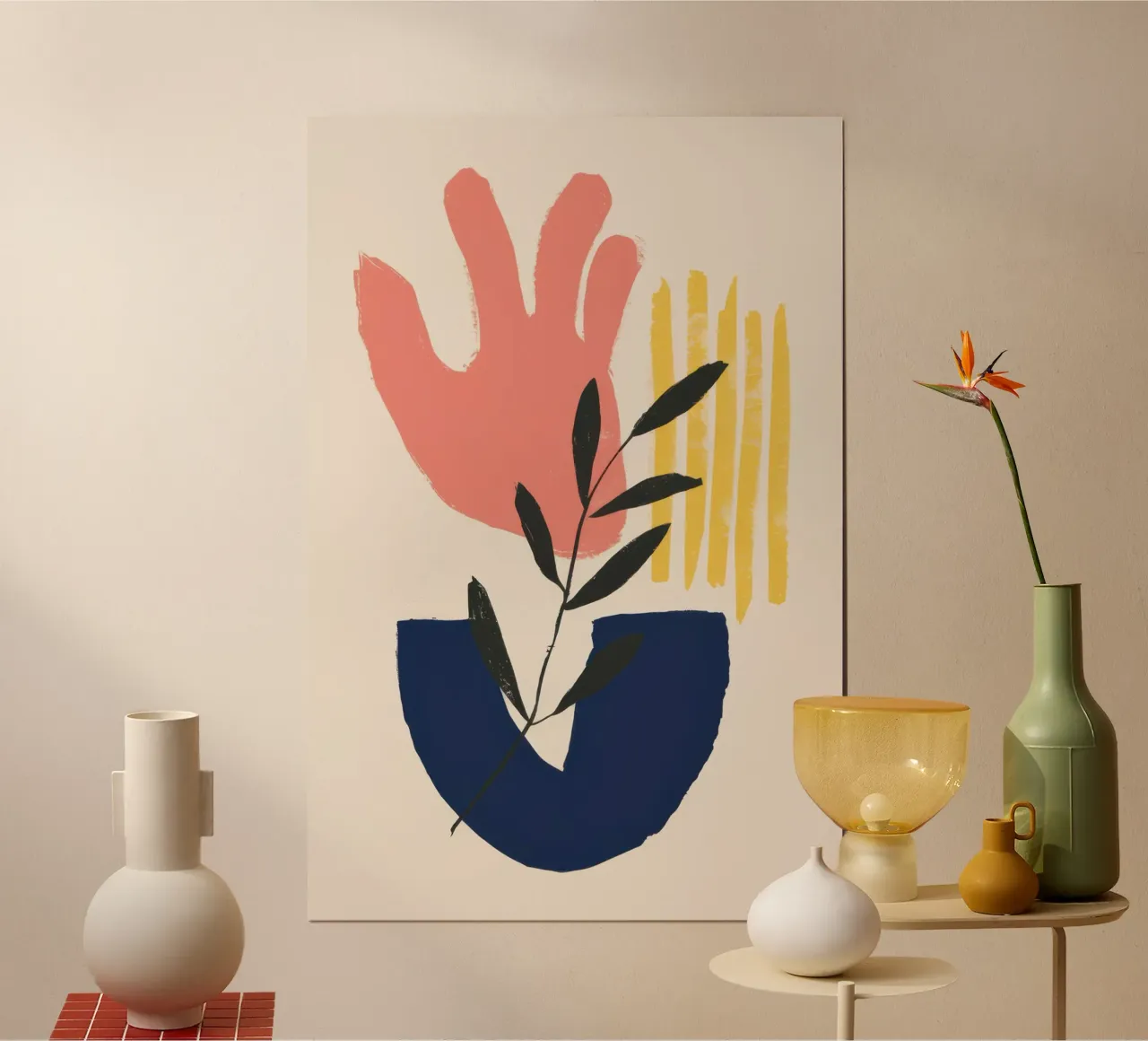 Fioritura ispirata a Maraoui poster con telaio in alluminio da Enter Bloom