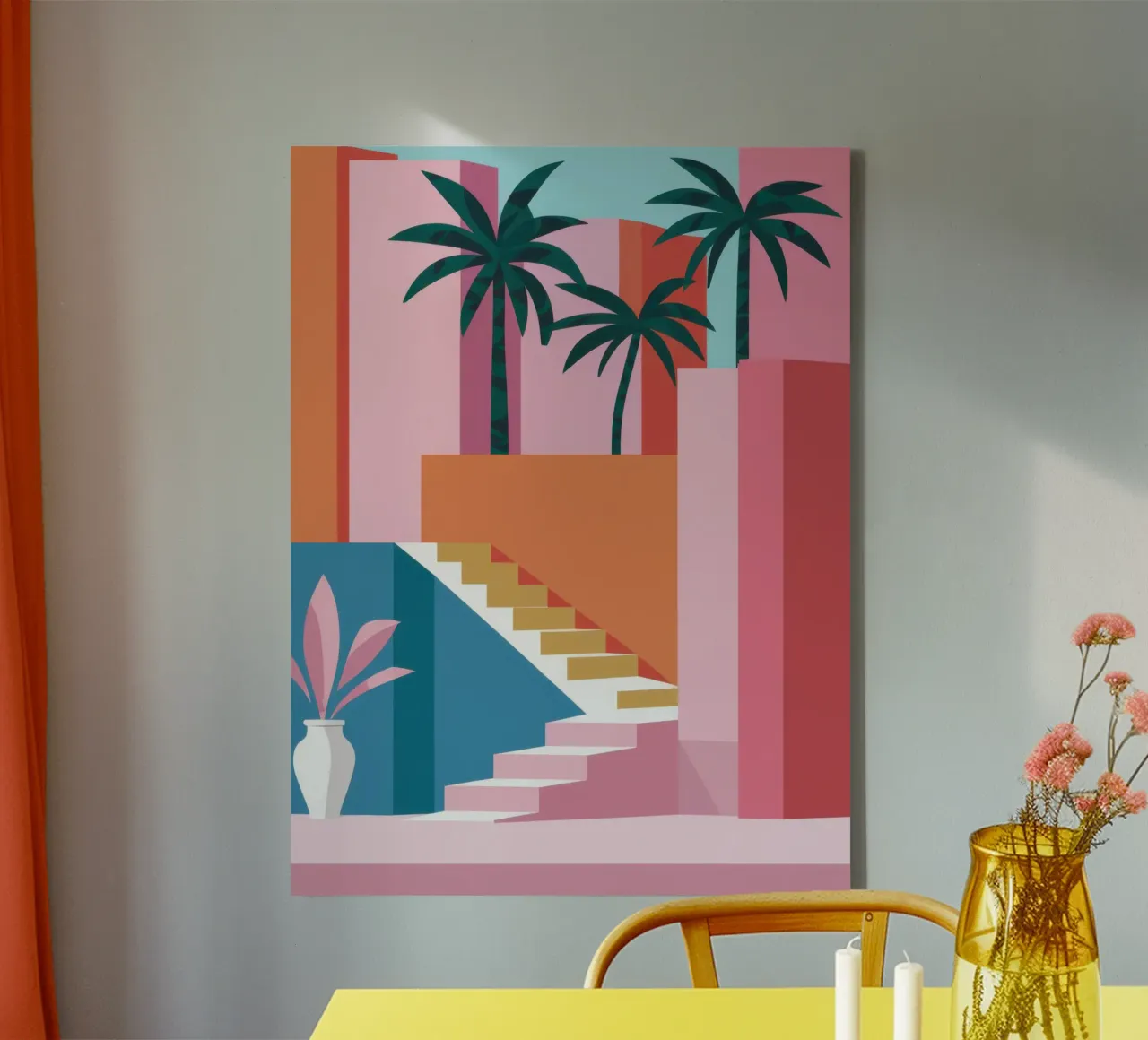 Stairway to Paradise canvas with Floater frame by Sure Paint