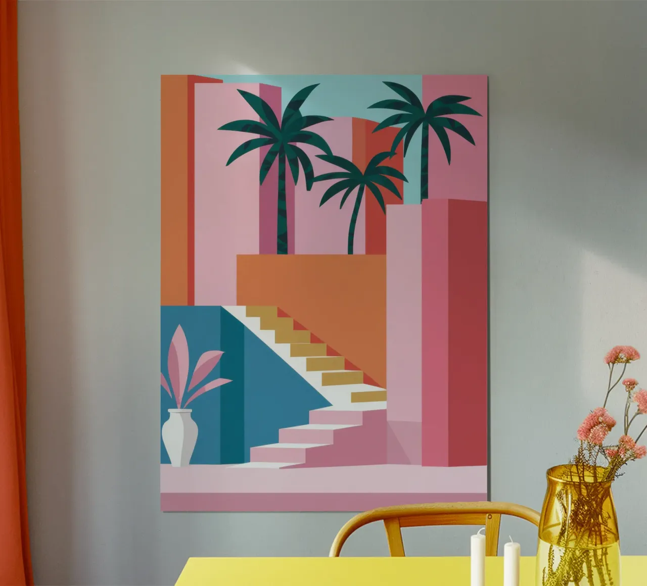 Scala per il paradiso poster con telaio in plastica da Sure Paint