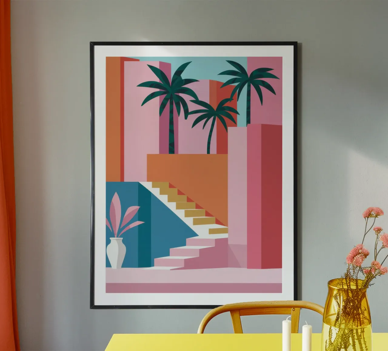 Scala per il paradiso poster con telaio in plastica da Sure Paint