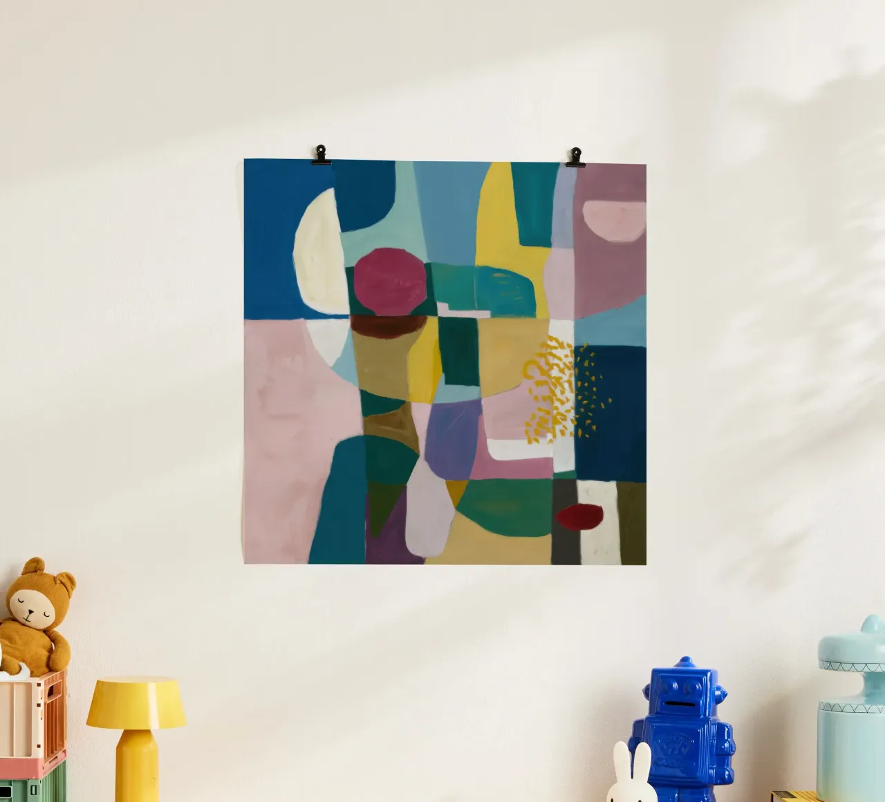 Blocchi di colore strutturati poster da Moon Revolver
