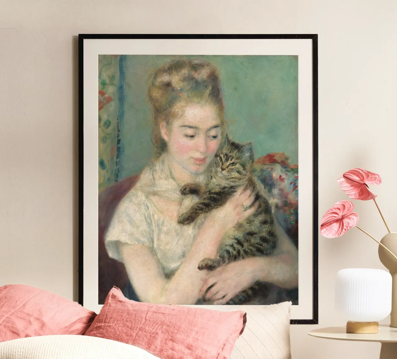 Renoir - Woman with a Cat poster da apoloprints