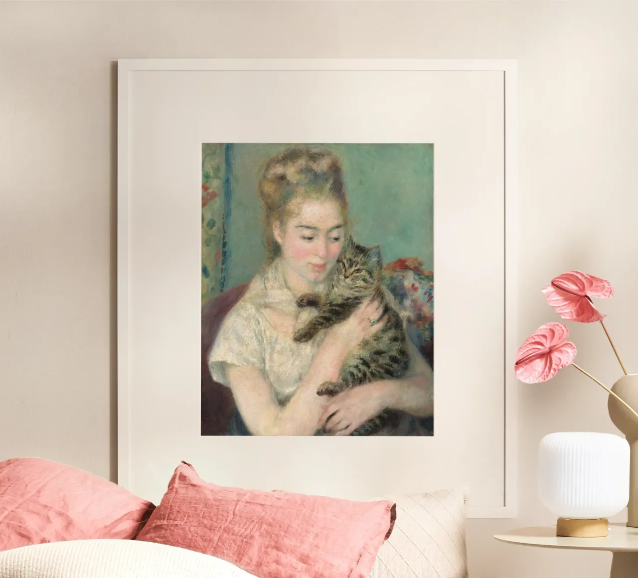 Renoir - Woman with a Cat poster da apoloprints
