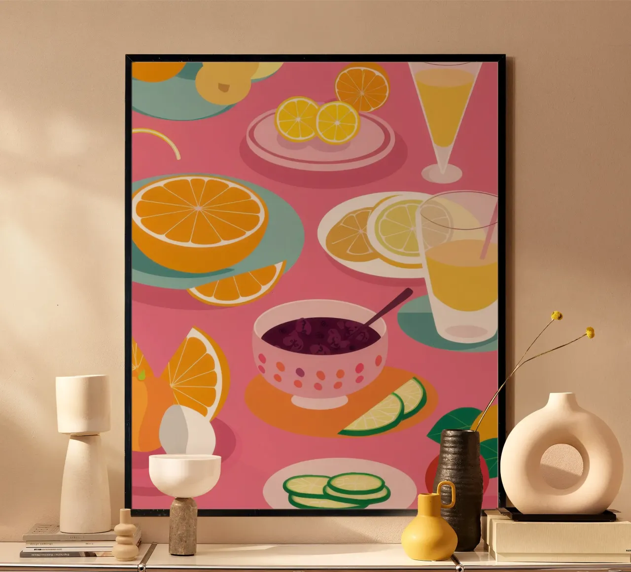 Soirée rosa agli agrumi poster da Sure Paint
