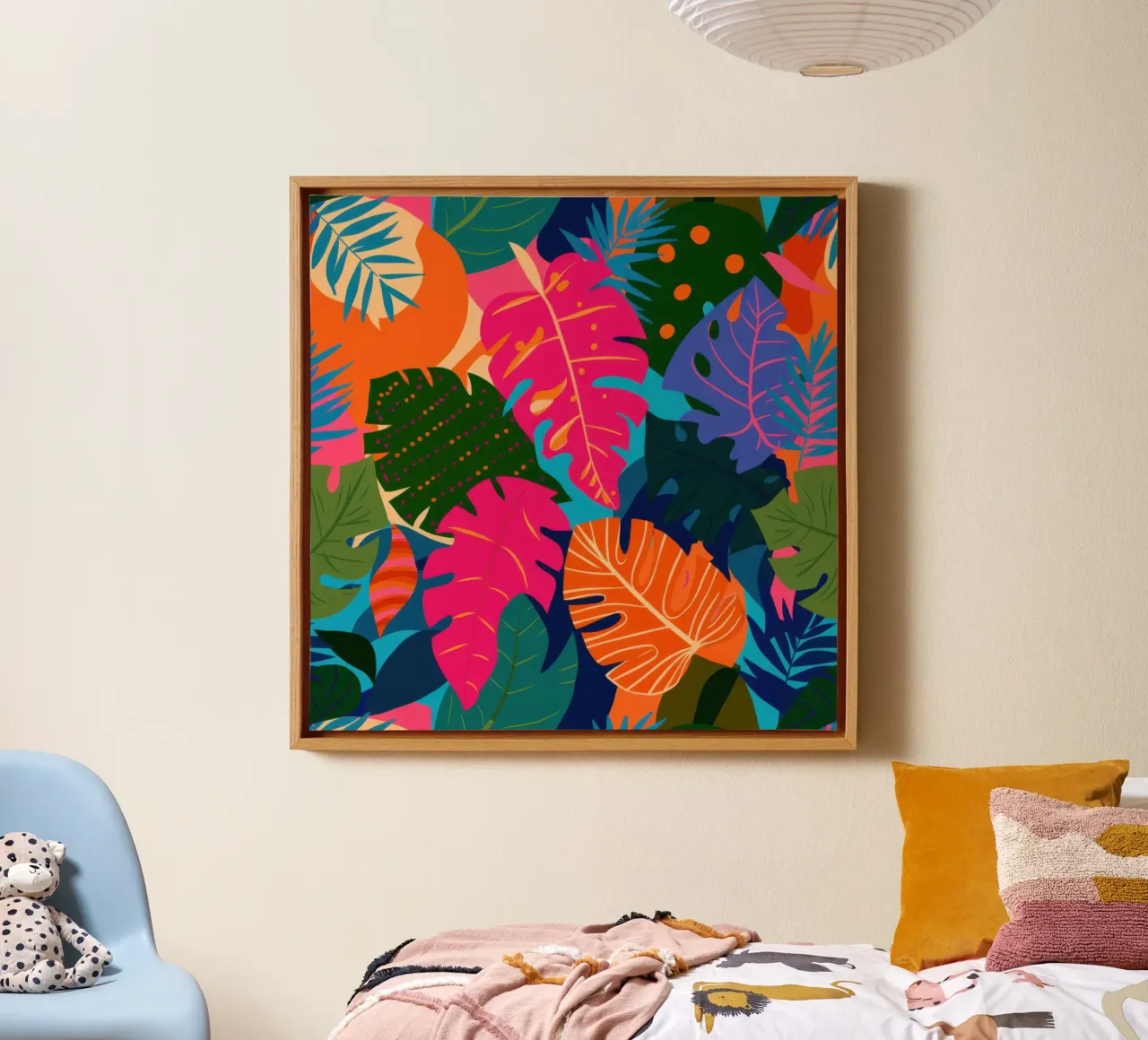 Radiosità tropicale crepuscolare tela con Cornice a cassetta da Orchid Patina
