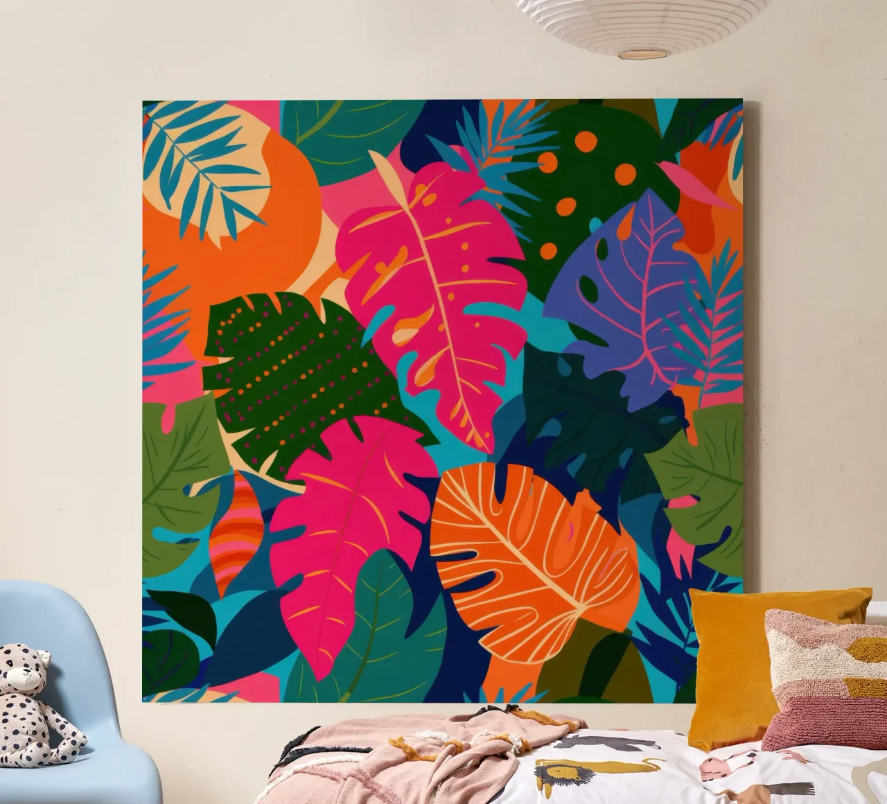 Radiosità tropicale crepuscolare tela con Cornice a cassetta da Orchid Patina