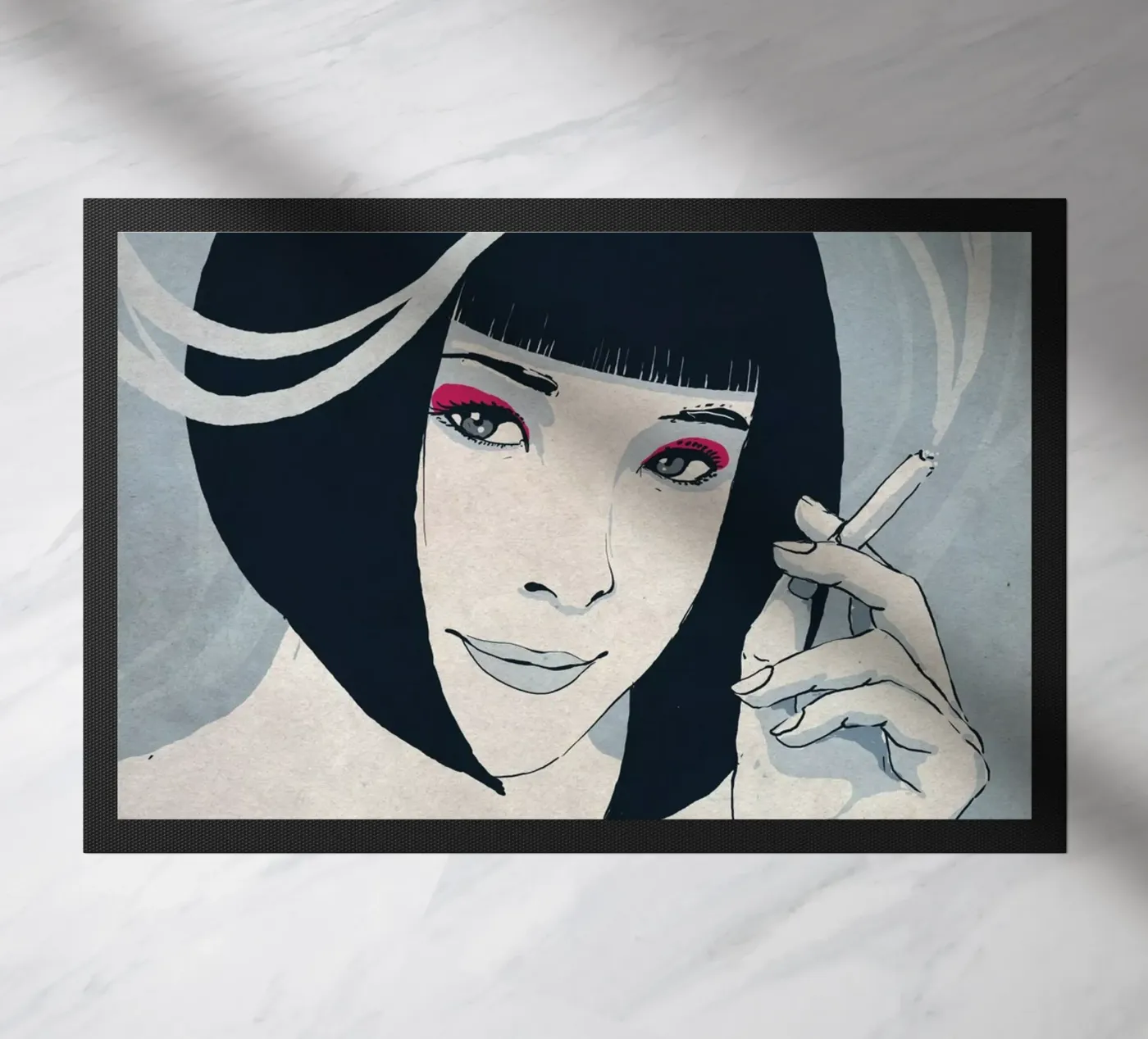 Nicotine doormat by Kuba Gornowicz