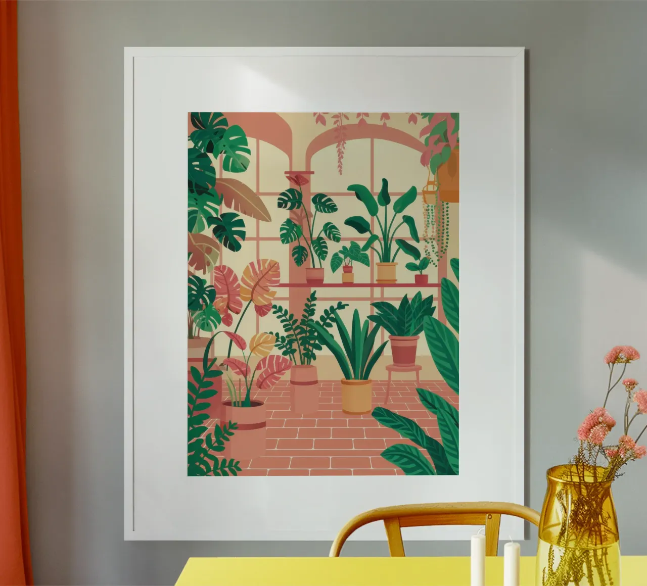 La beatitudine del giardino d'inverno illuminato dal sole poster da Orchid Patina