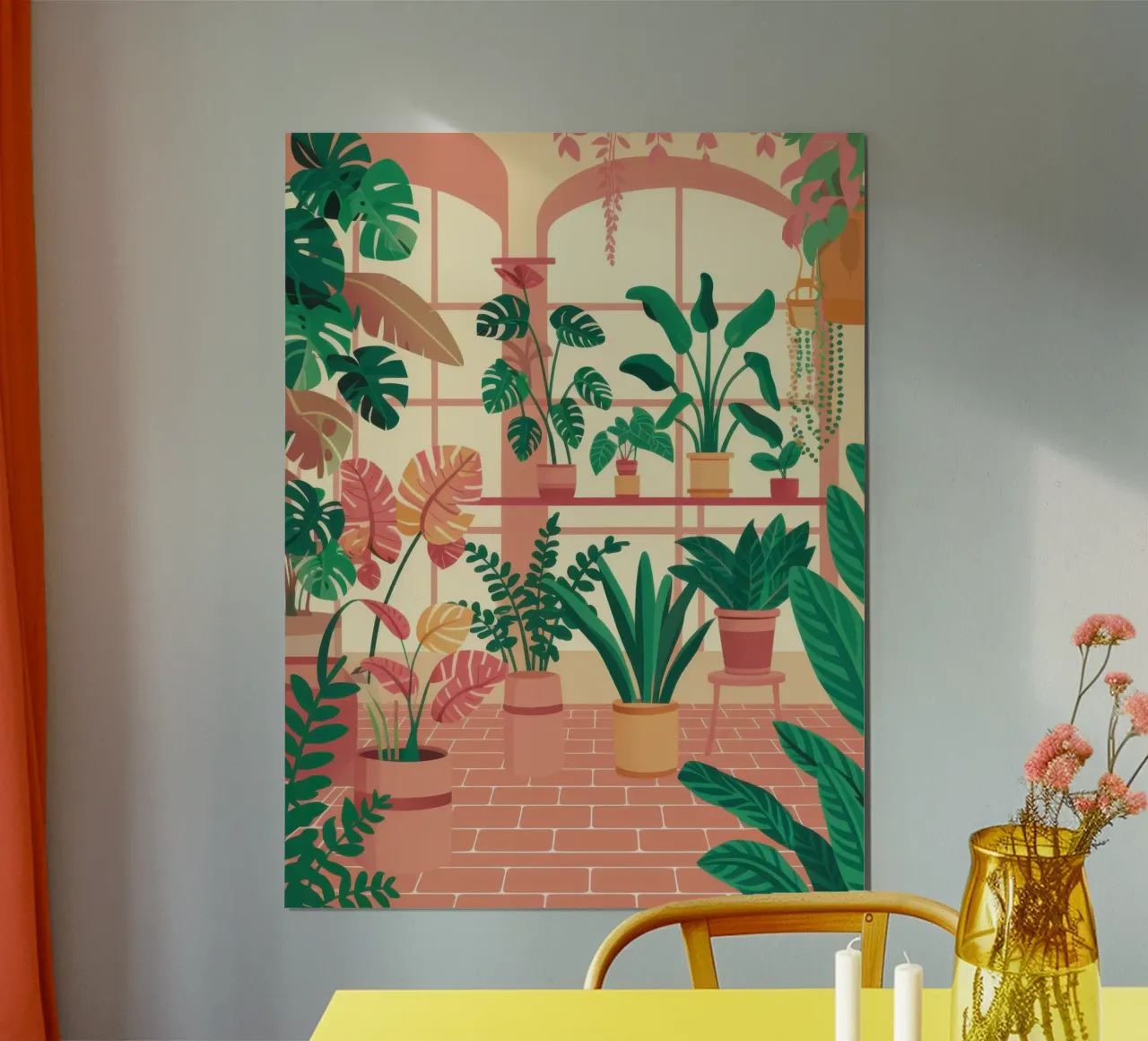 La beatitudine del giardino d'inverno illuminato dal sole poster da Orchid Patina