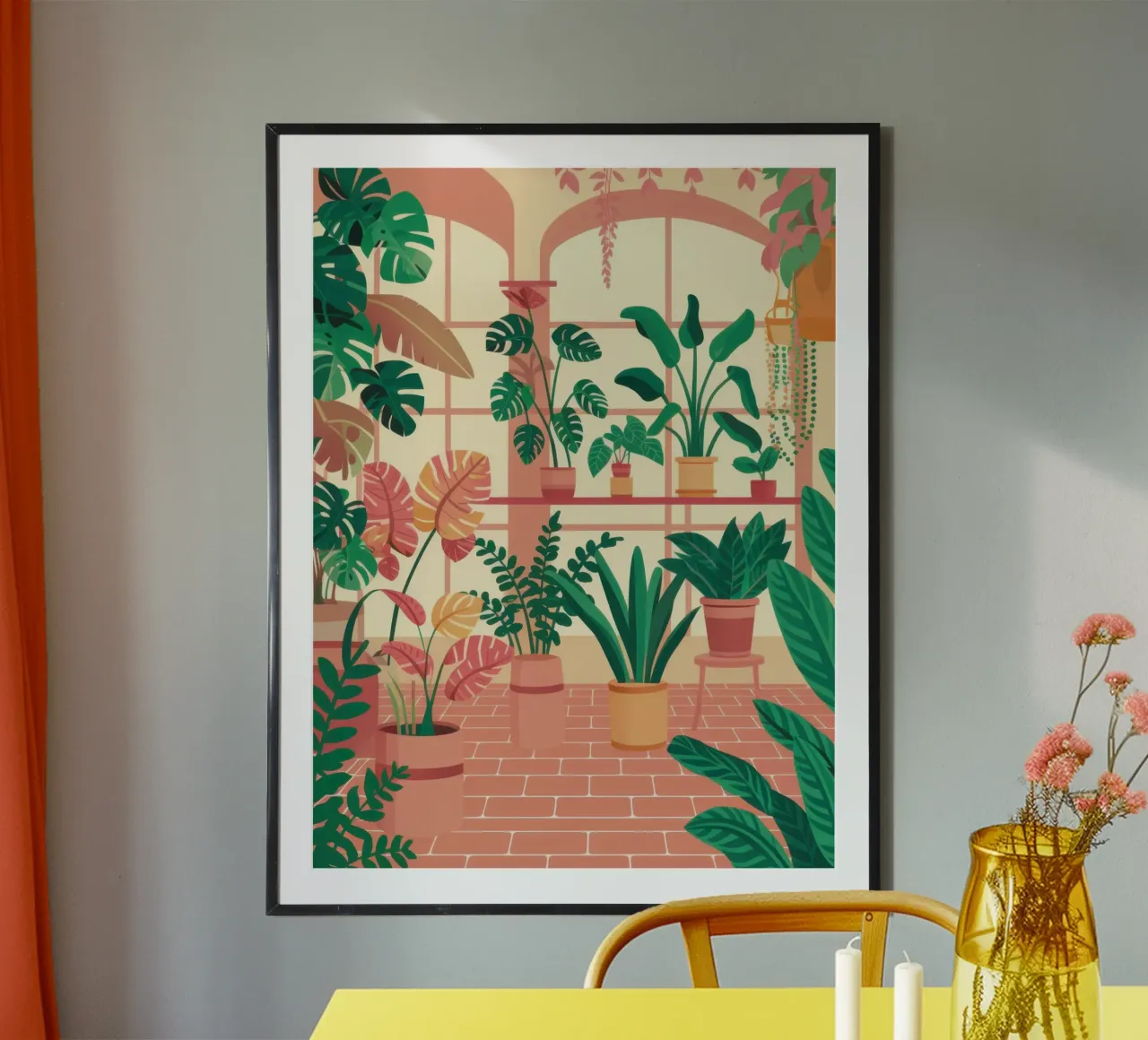 La beatitudine del giardino d'inverno illuminato dal sole poster da Orchid Patina