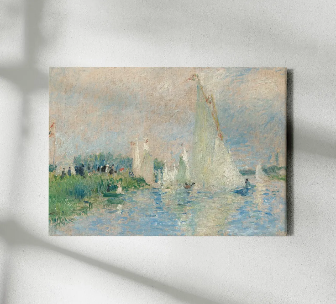 Renoir - Regatta at Argenteuil canvas met Baklijst van apoloprints