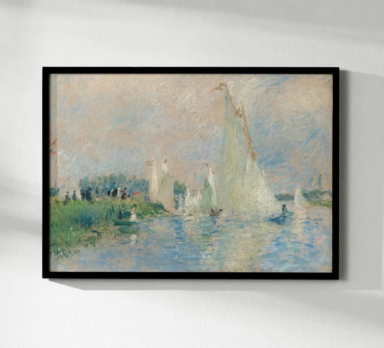 Renoir - Regatta at Argenteuil poster con telaio in plastica da apoloprints