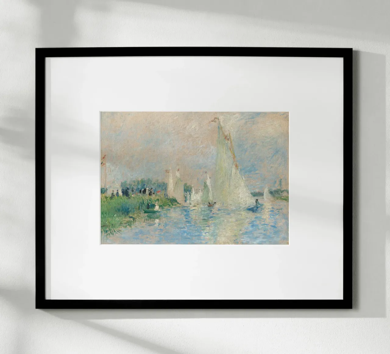 Renoir - Regatta at Argenteuil poster con telaio in plastica da apoloprints