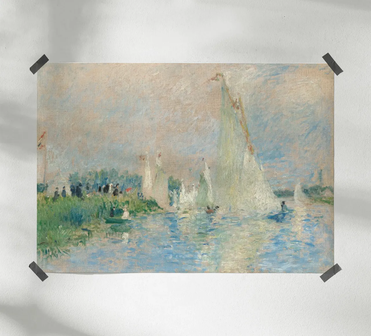 Renoir - Regatta at Argenteuil poster con telaio in plastica da apoloprints