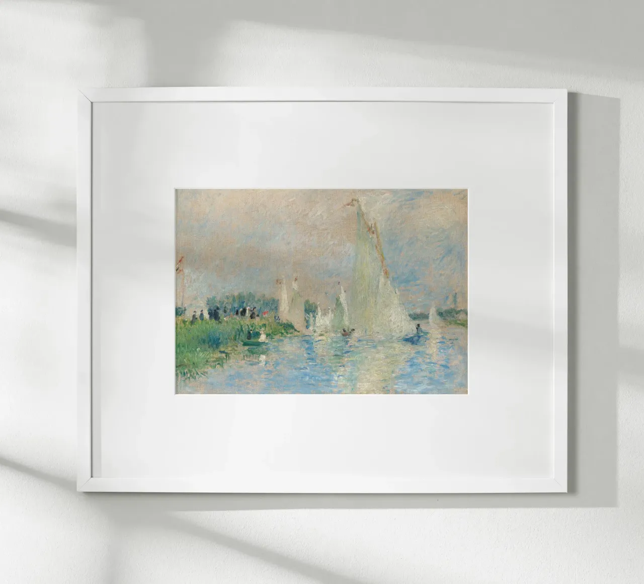 Renoir - Regatta at Argenteuil poster con telaio in plastica da apoloprints