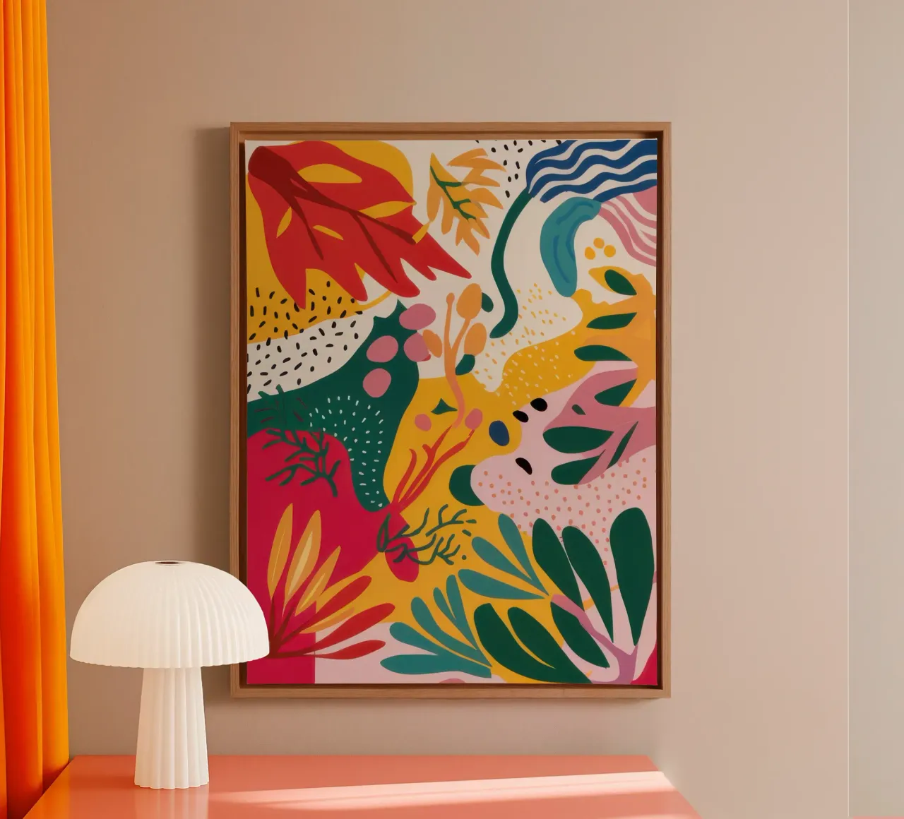 Levendige opstand in de jungle canvas met Baklijst van Enter Bloom