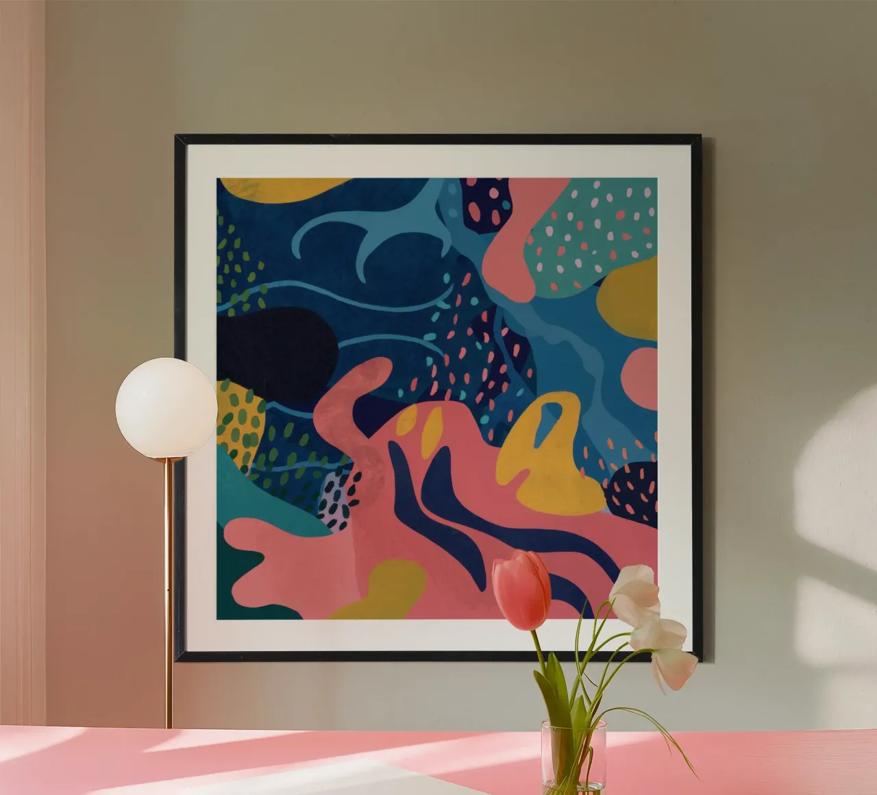 Aqueous Abstract Flow poster by Enter Bloom