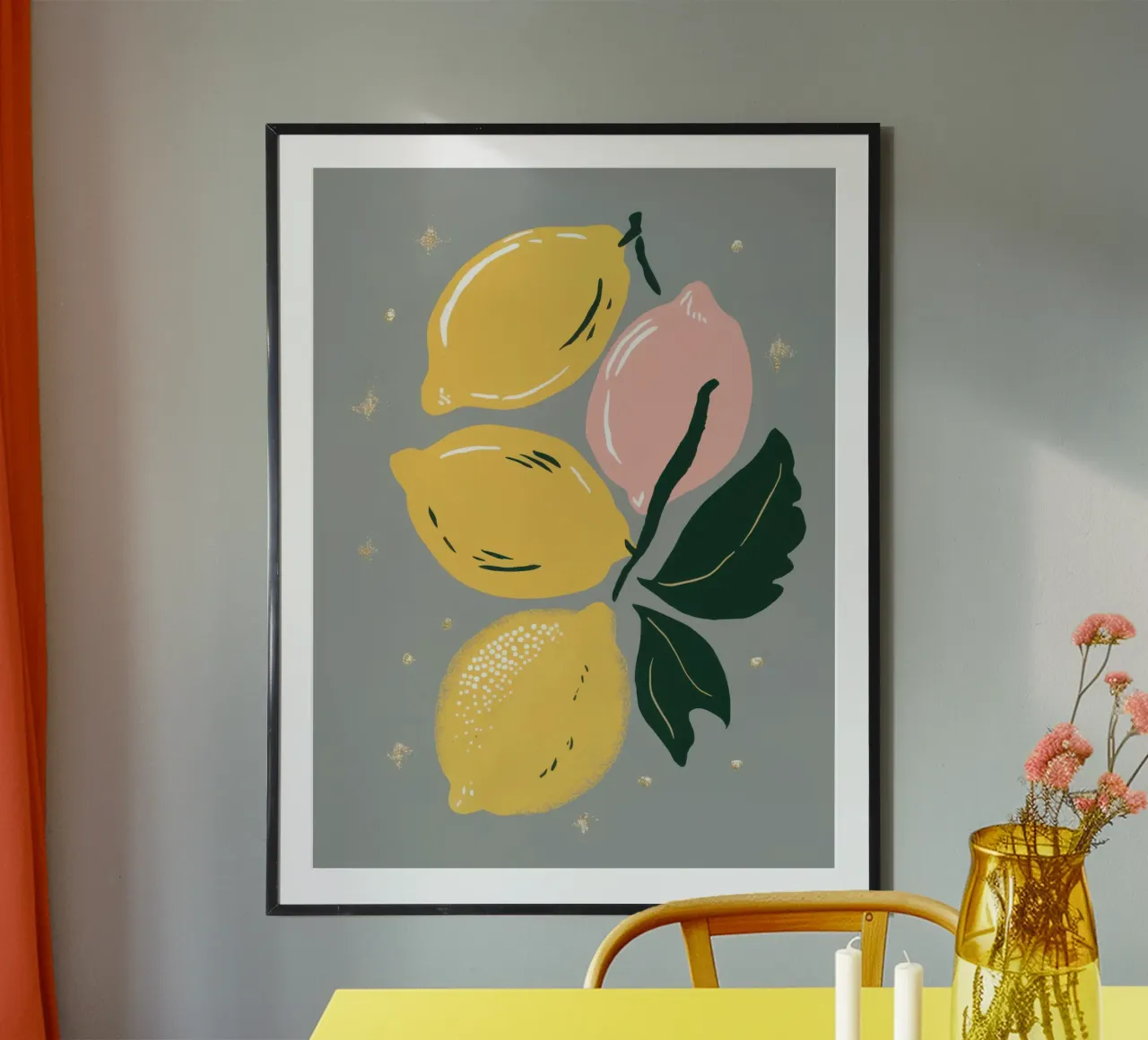 Sottile rametto di agrumi poster da Sure Paint