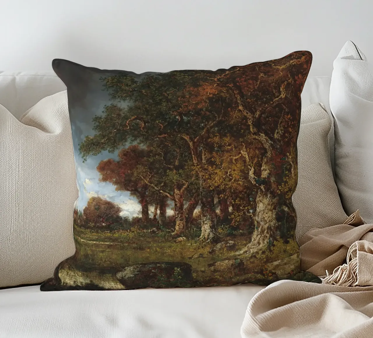 The Edge of the Forest Landscape cuscino da apoloprints