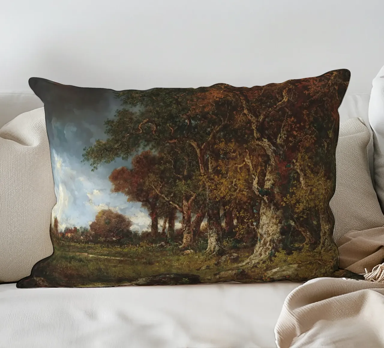The Edge of the Forest Landscape cuscino da apoloprints