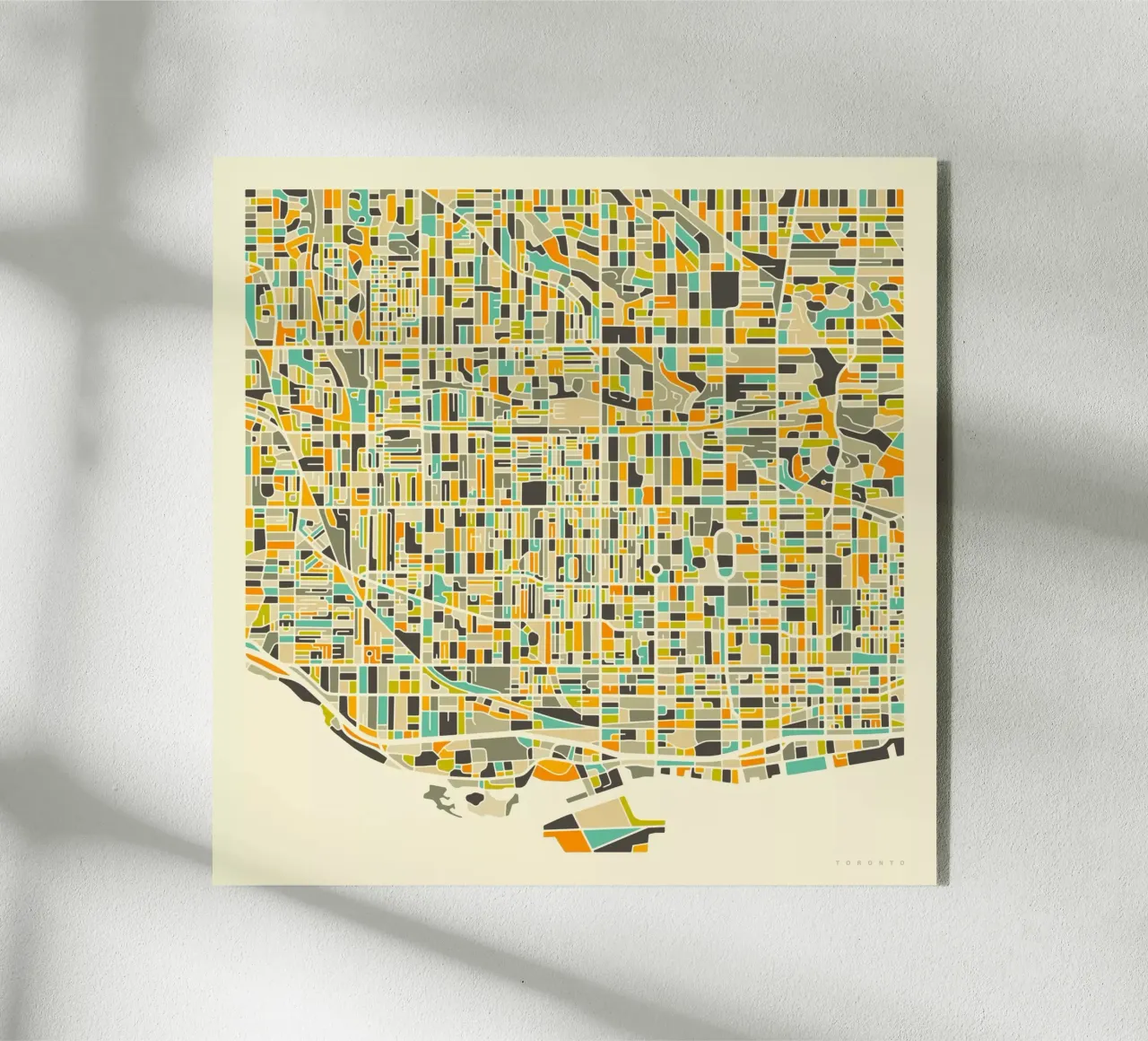 Toronto Map acrylic glass by Jazzberry Blue