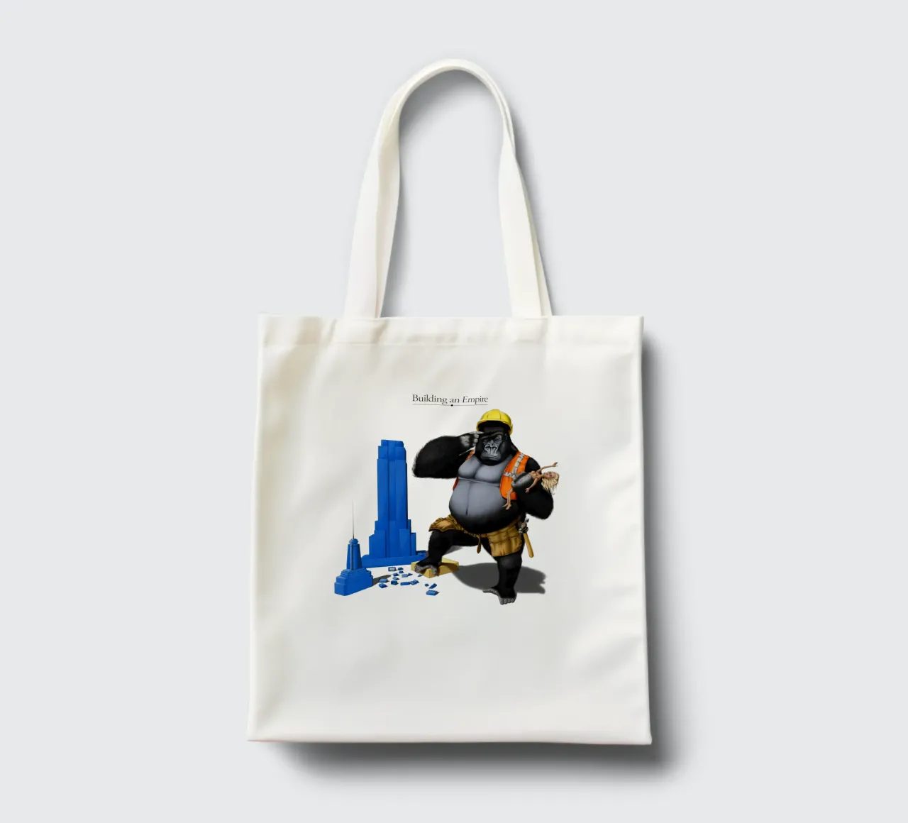 Building an Empire (Titled) borsa in juta da Rob Art | Illustration