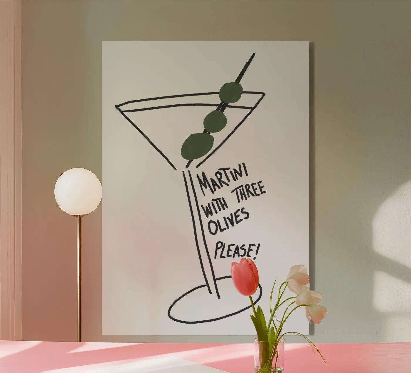 Martini Tre Olive plexiglass da Athene Fritsch