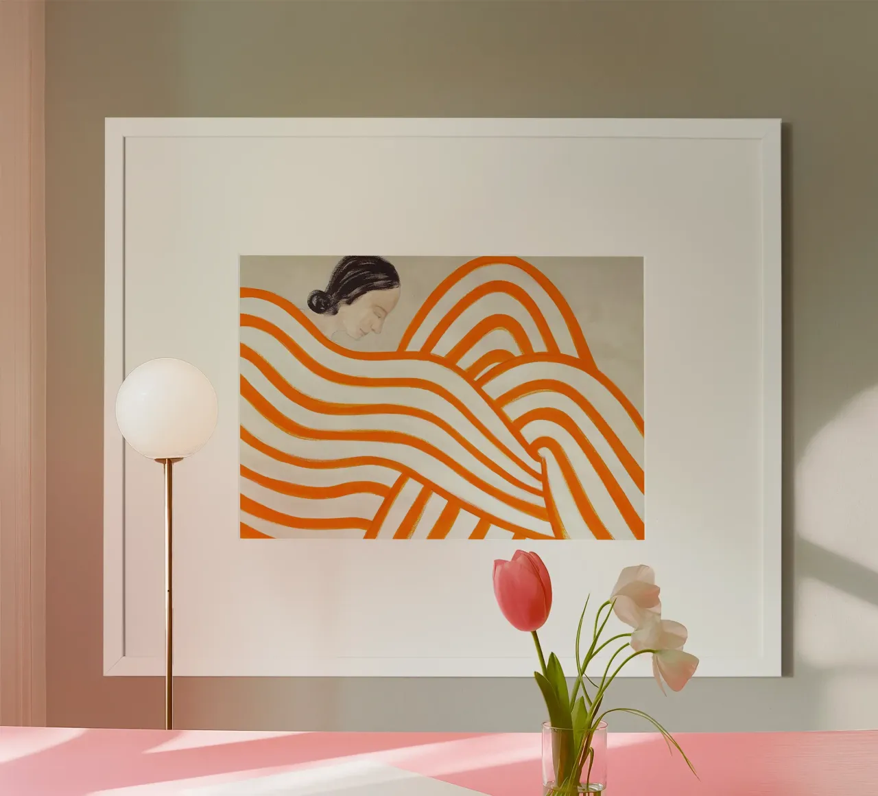 Onde arancioni poster da Serrano Shop