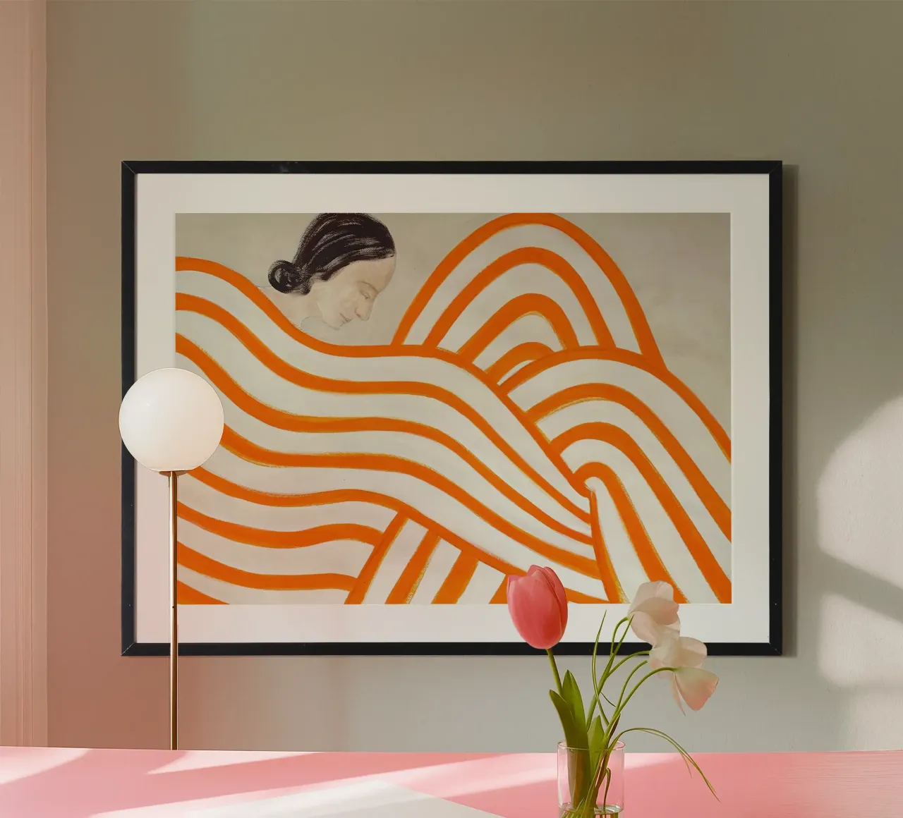 Onde arancioni poster da Serrano Shop