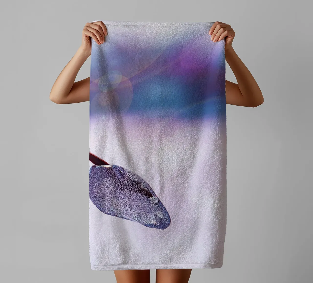 Frozen Branch with Soap Bubble Glow – Fine Art Photography P towel by jay