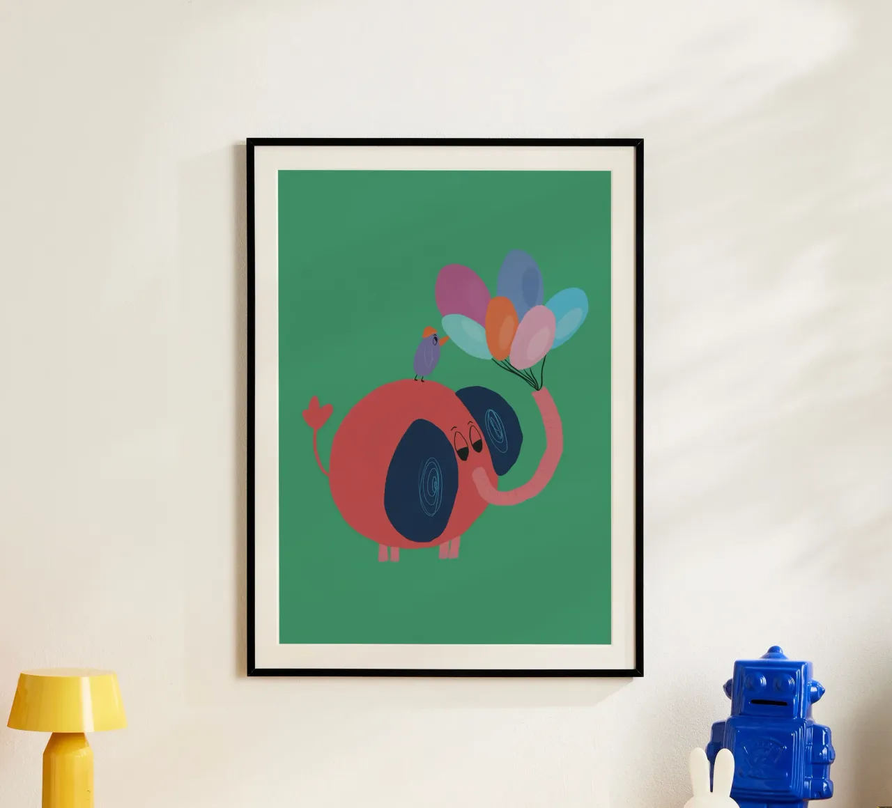 Palloncini Buddies - Verde poster con telaio in plastica da hej malu